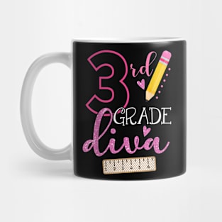 Kids 3rd Grade diva Back to school shirt Students gift Mug